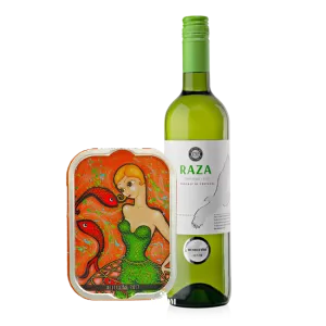 Quinta da Raza, Vinho Verde + La Perle des Dieux, Sardines