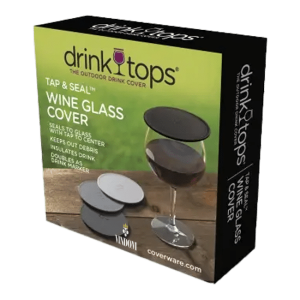 Coverware, Drink Tops™ Solid Glass Covers Zwart/Wit €15,95