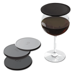 Coverware, Drink Tops™ Solid Glass Covers Zwart/Wit €15,95
