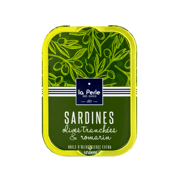 Sardines aux olives tranchées et au romarin - Sardines met olijven en rozemarijn Vindom